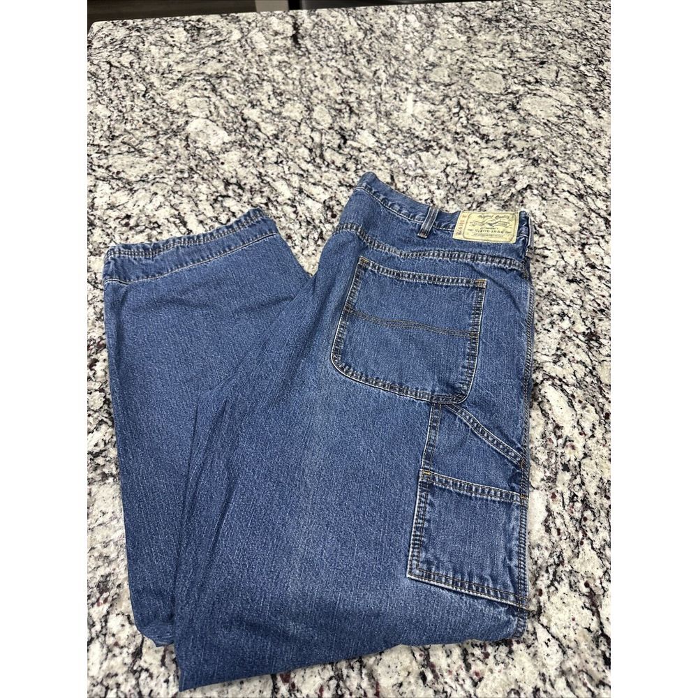 Red Head Jeans Mens 44X34 Flannel Lined Cotton Denim Work Wear Carpenter Mint